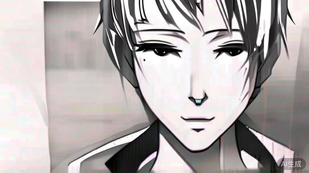 High-quality illustration of anime character designs created with AI tools, minimalist style