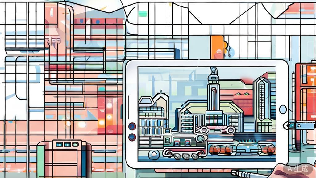 High-quality illustration showcasing collaborative features of AI in film creation, minimal flat design
