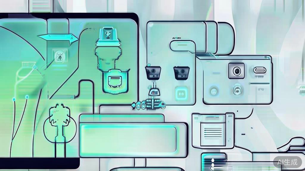 High-quality business illustration showcasing endless creative possibilities with AI, minimal flat design