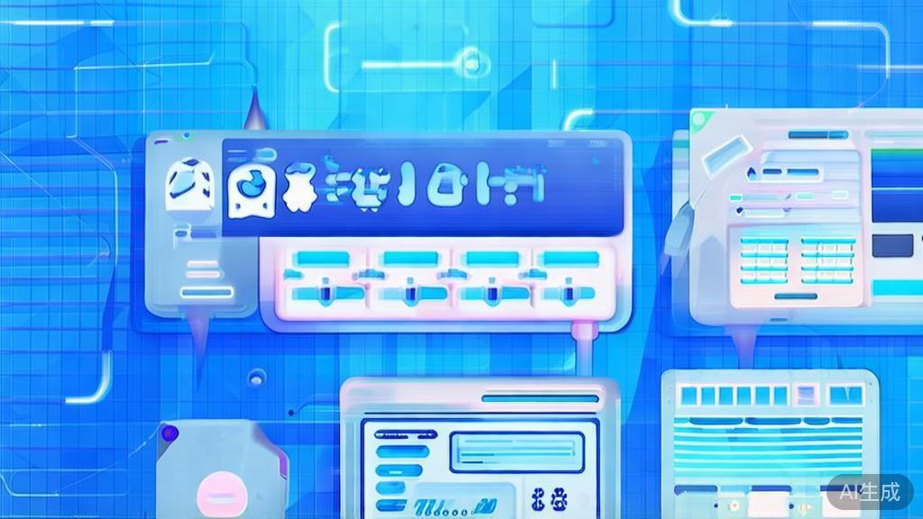 "Flat vector illustration representing creativity in AI animation work, dashboard style, soft blue gradient"