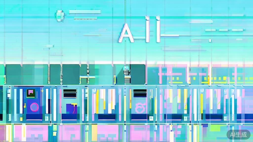 Flat vector illustration of various AI动漫创作工具, dashboard style, soft blue gradient