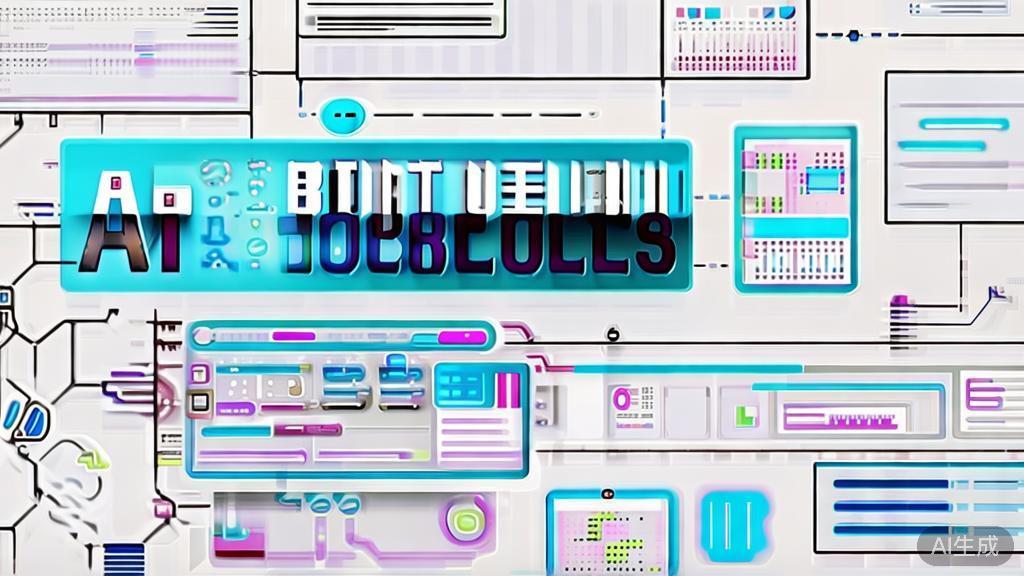 High-quality business illustration of learning AI tools, minimal flat design