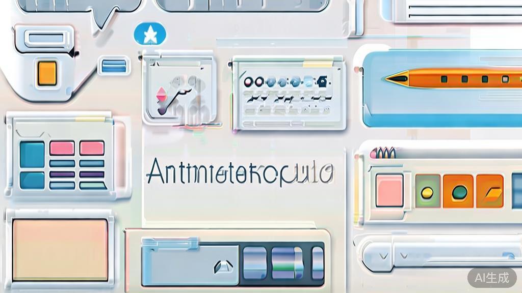 High-quality business illustration regarding animation tools, minimal flat design