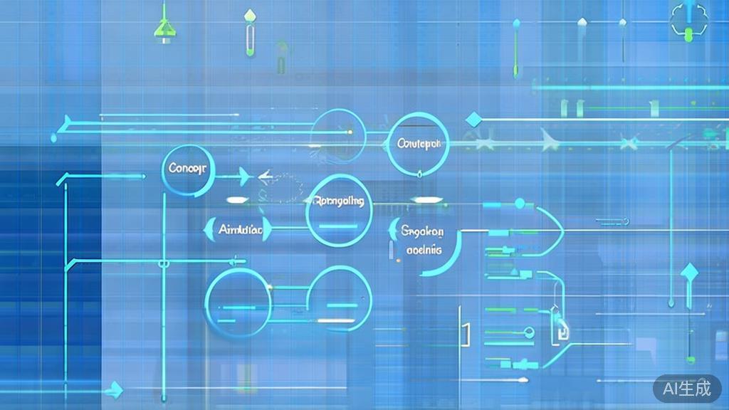 Flat vector illustration of animation workflow, dashboard style, soft blue gradient
