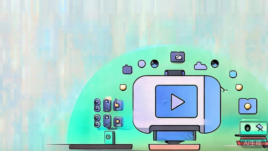 High-quality business illustration regarding brand promotion via video, minimal flat design