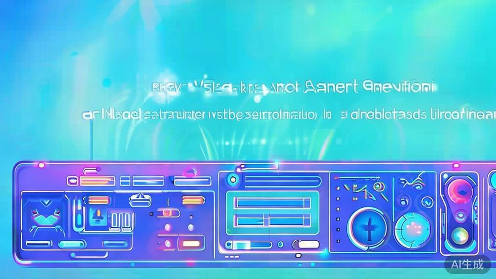 Flat vector illustration of creative experimentation in AI art generation, dashboard style, soft blue gradient