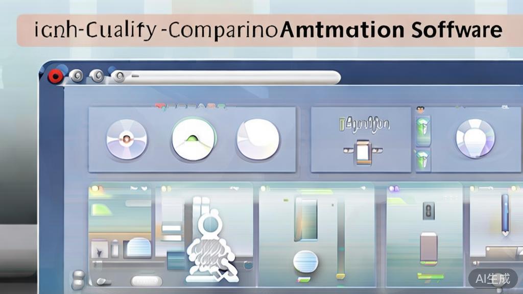 High-quality business illustration regarding choosing animation software, minimal flat design