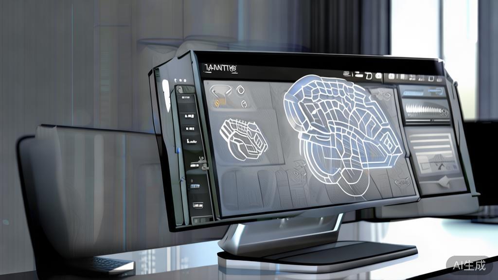 High-quality business illustration regarding AI animation software, minimal flat design