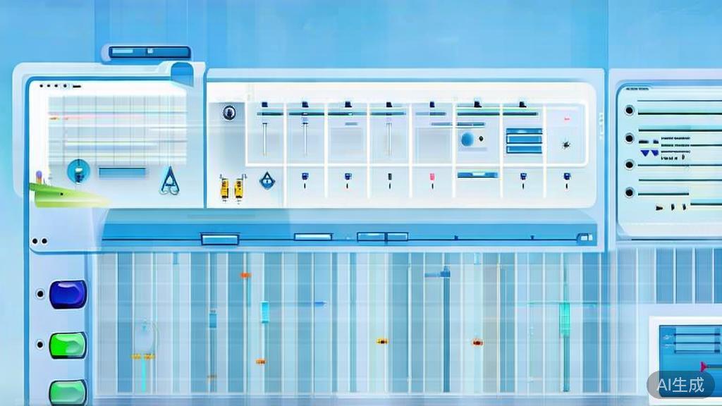 "Flat vector illustration of a video editing process, dashboard style, soft blue gradient"