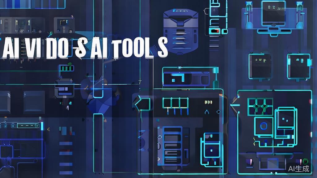 "High-quality illustration of various features of short video AI tools, minimal flat design"