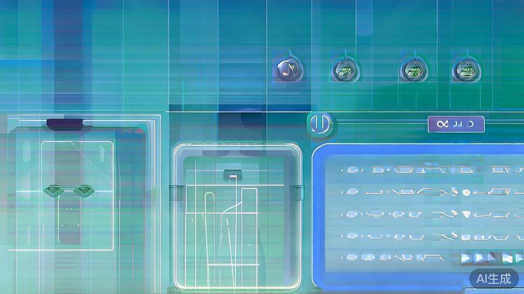 Flat vector illustration of AI inspiring creativity in video content, dashboard style, soft blue gradient