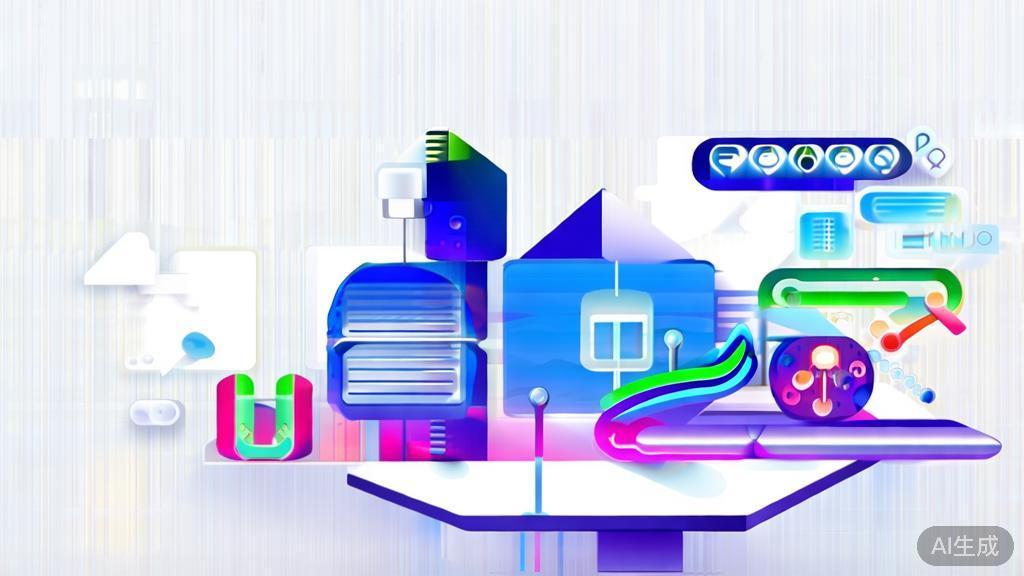 High-quality illustration showcasing the future of AI video marketing, minimal flat design