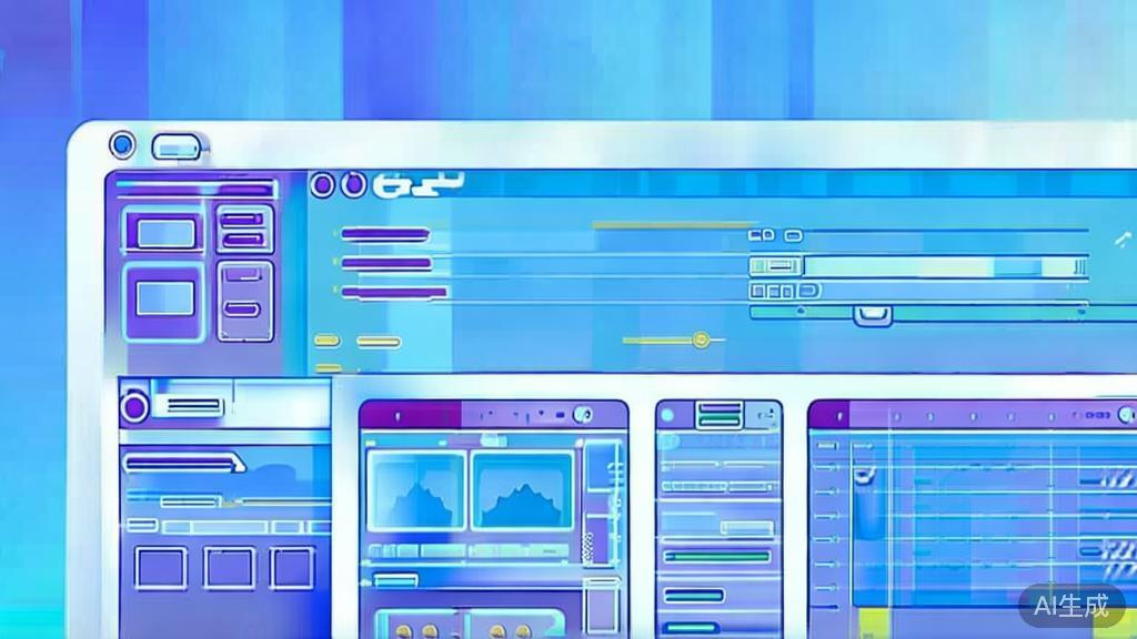 Flat vector illustration of video scripting, dashboard style, soft blue gradient