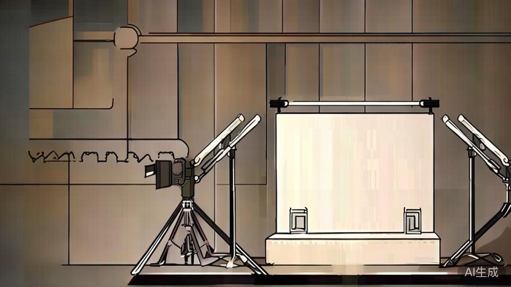 High-quality business illustration regarding shooting location setup, minimal flat design