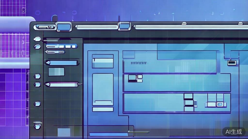 Flat vector illustration of DaVinci Resolve, dashboard style, soft blue gradient