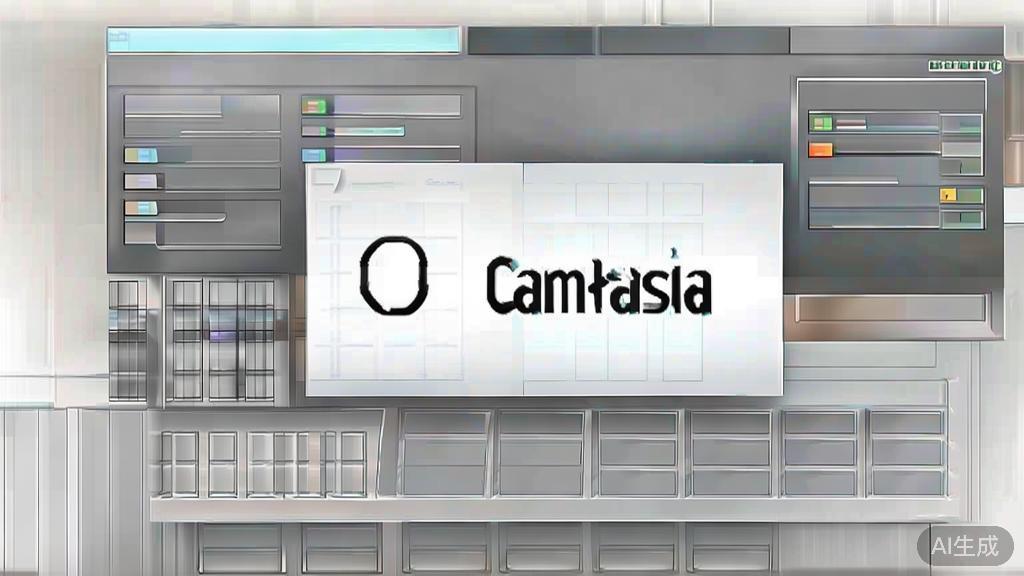 High-quality business illustration regarding Camtasia, minimal flat design