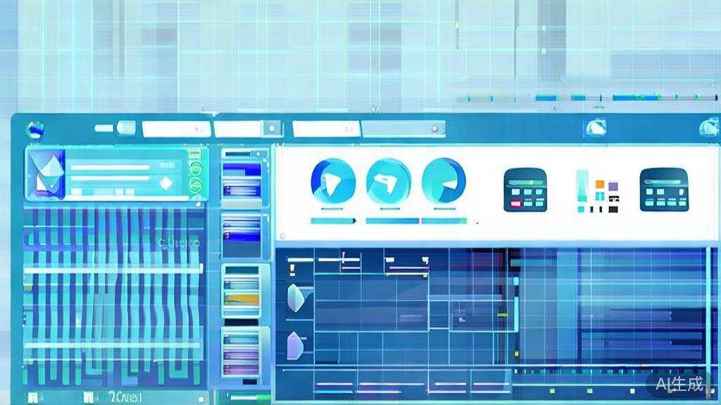 Flat vector illustration of video editing tools overview, dashboard style, soft blue gradient