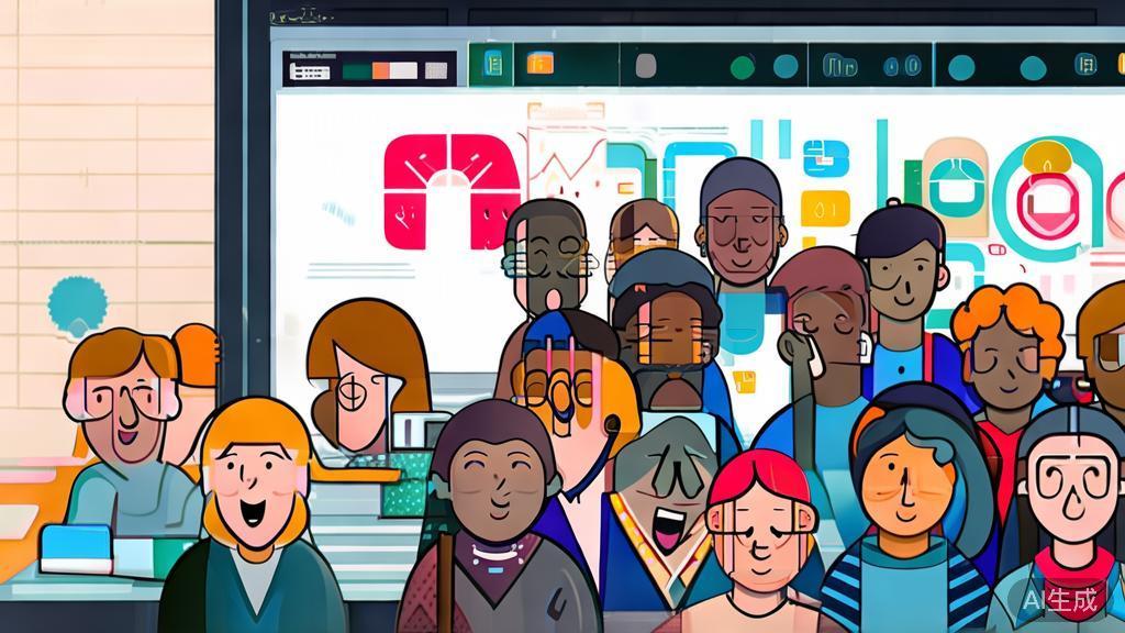 "High-quality illustration of audience engagement in digital art, minimalist style"