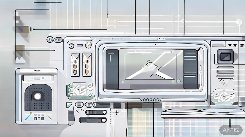 High-quality business illustration regarding AI video editing, minimal flat design