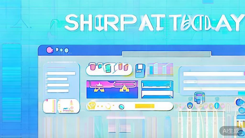 Flat vector illustration of smart short play creation process, dashboard style, soft blue gradient