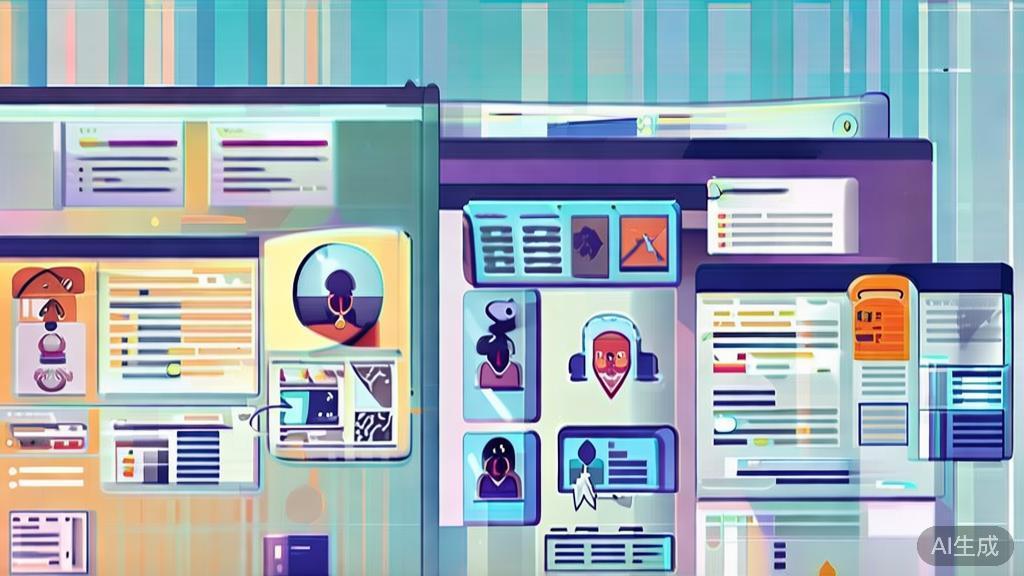 High-quality business illustration of character building tools in screenwriting software, minimal flat design