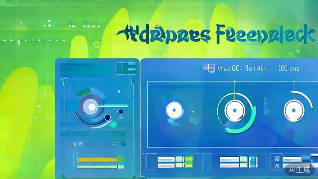 Flat vector illustration of audience feedback analysis, dashboard style, soft blue gradient