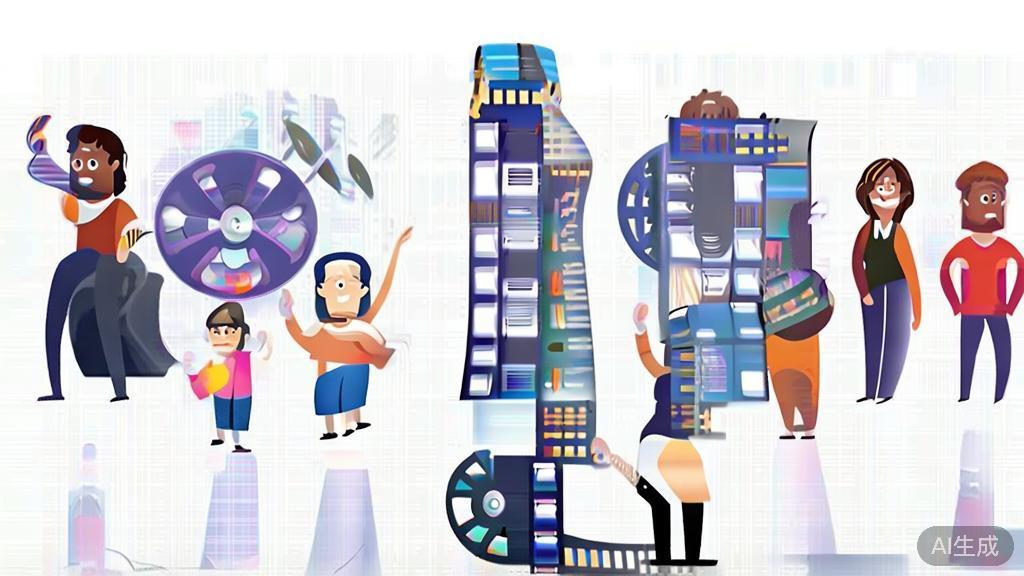 "High-quality business illustration about understanding audience preferences in filmmaking, flat design"