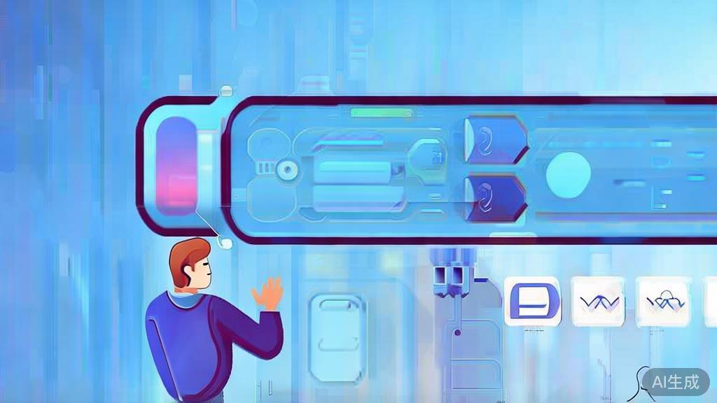 Flat vector illustration of a user creating a short play using a one-click production tool, dashboard style, soft blue gradient