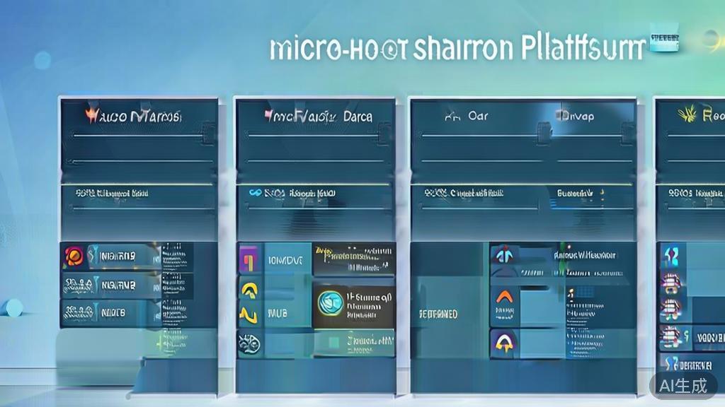 Flat vector illustration of comparison between different micro-short drama platforms, dashboard style, soft blue gradient