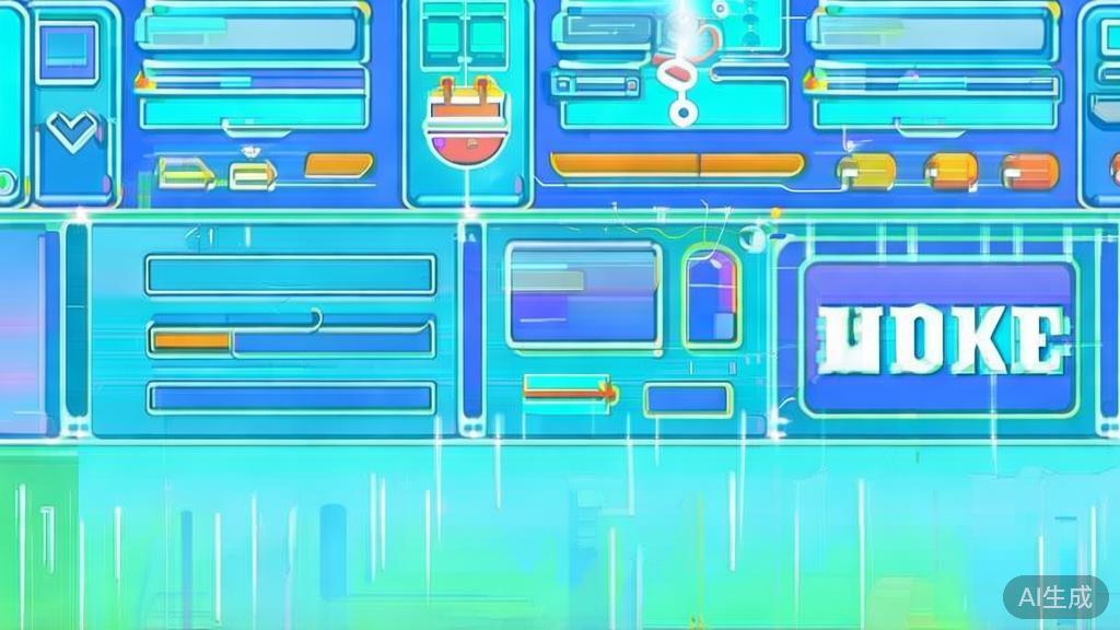 Flat vector illustration of animation techniques, dashboard style, soft blue gradient