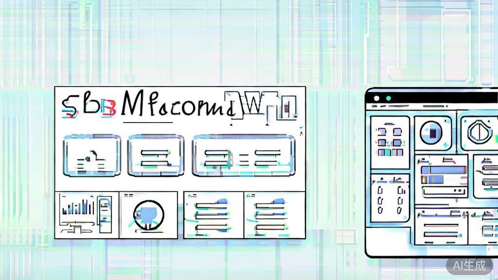 High-quality business illustration regarding B software features, minimal flat design