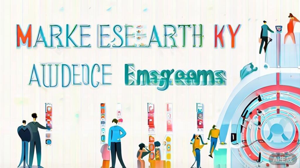 High-quality illustration about market research and audience engagement, minimal flat design