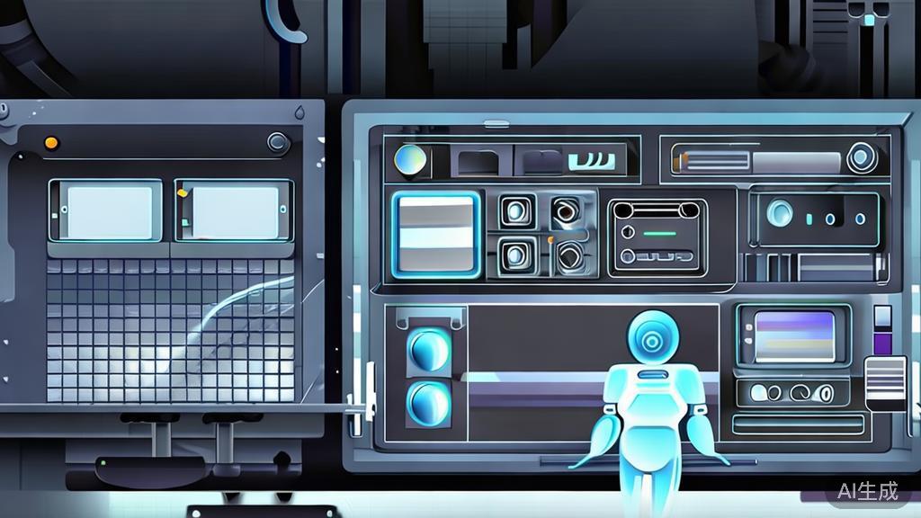 Illustration of future trends in AI-assisted video production, minimal flat design