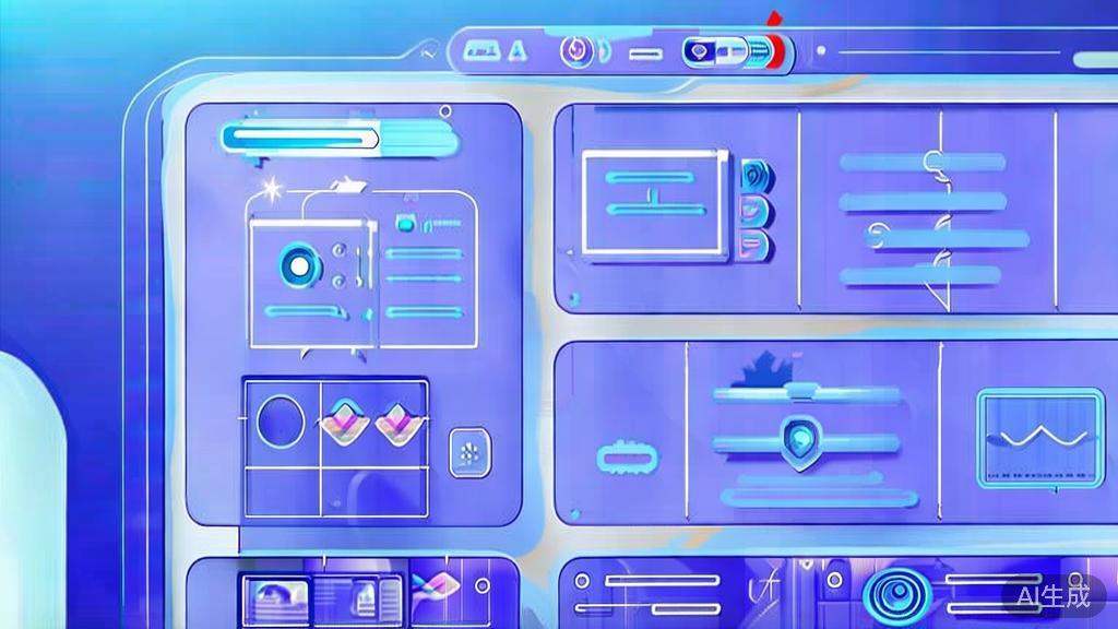 Flat vector illustration of storytelling in AI video production, dashboard style, soft blue gradient