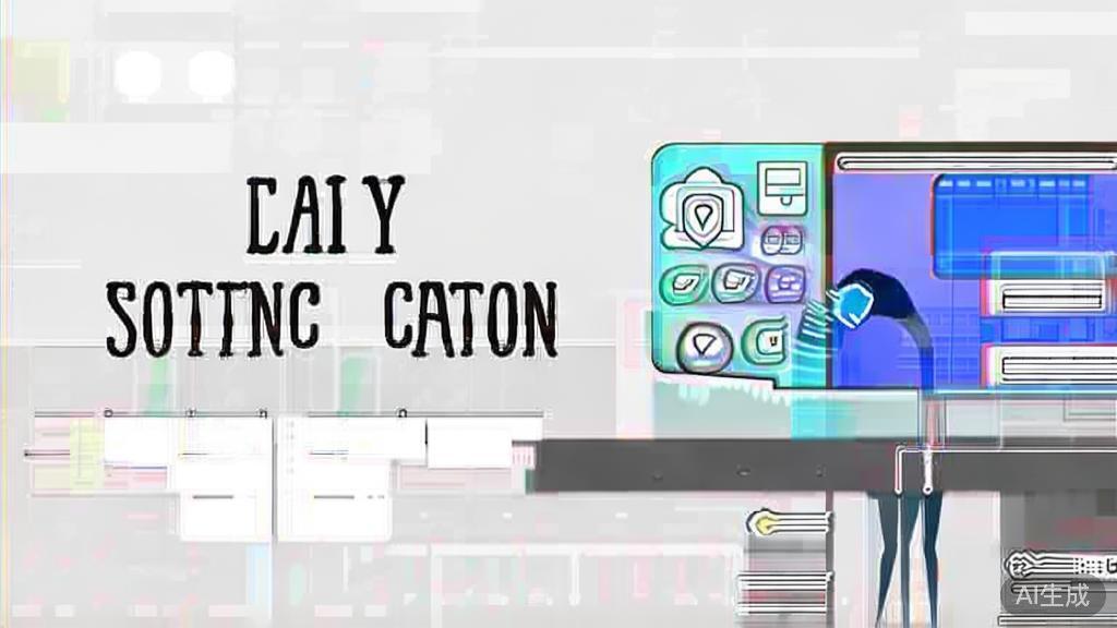 "High-quality business illustration regarding AI content creation, minimal flat design"