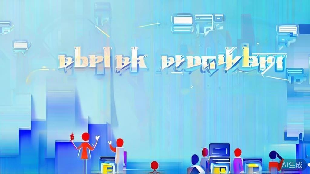 "Flat vector illustration of audience feedback collection, people discussing opinions, soft blue gradient"