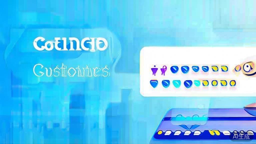 "Flat vector illustration of an AI chatbot providing customer service for an e-commerce platform, soft blue gradient"