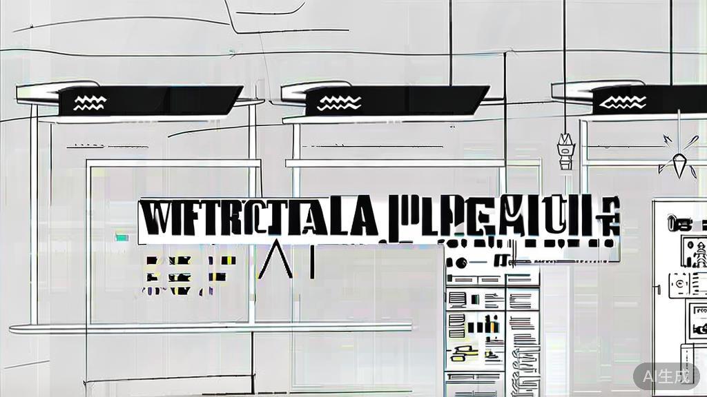 High-quality business illustration regarding vertical applications of AI, minimal flat design