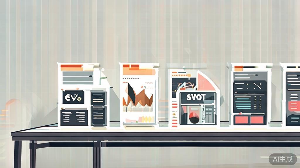 "High-quality business illustration about different market assessment methods, minimal flat design"