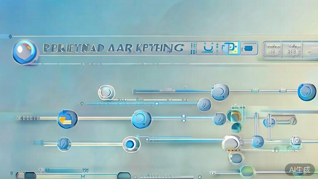 Flat vector illustration of personalized marketing strategies, dashboard style, soft blue gradient