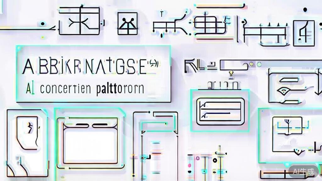High-quality business illustration regarding AI content generation platform, minimal flat design