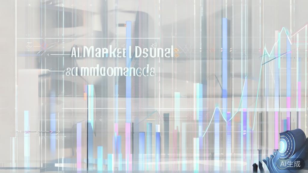 "High-quality business illustration about market demand in AI, minimal flat design"