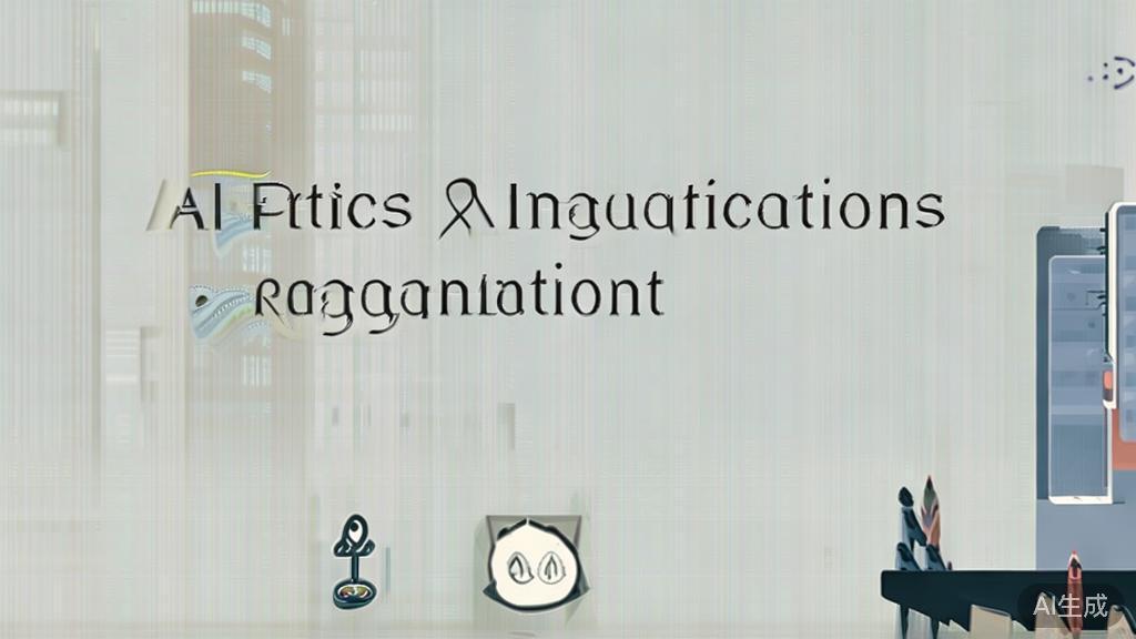 High-quality illustration regarding AI ethics and regulations in technology, minimal flat design