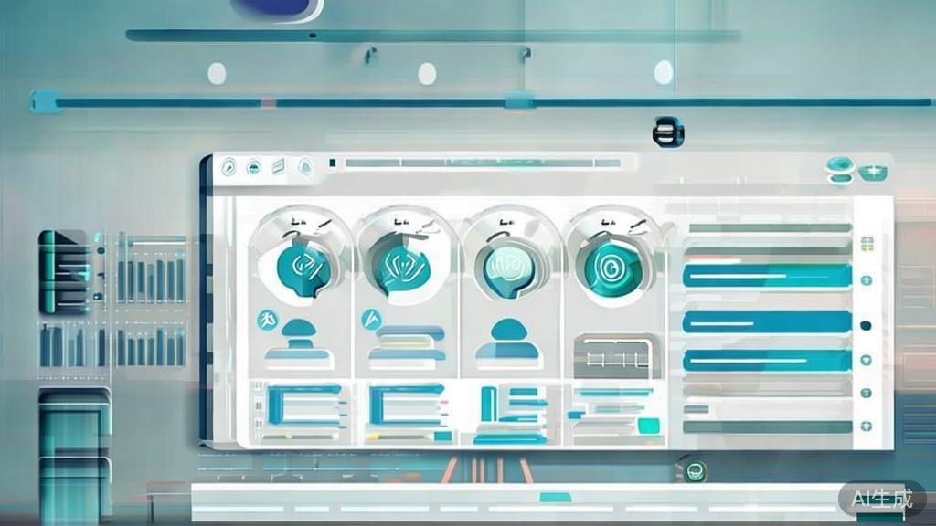 High-quality illustration of AI tools supporting customer service in a business, minimal flat design
