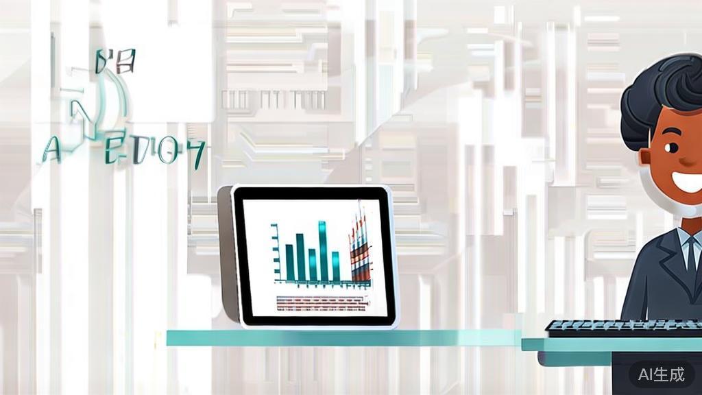 High-quality business illustration regarding intelligent financial advisor, minimal flat design