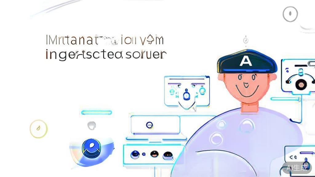 "Flat vector illustration of improving customer experience through AI, minimalist design"