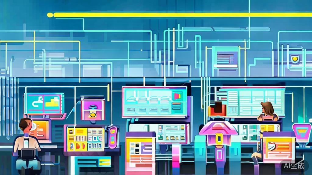 "High-quality illustration of innovation and efficiency in startups powered by AI, minimal flat design"