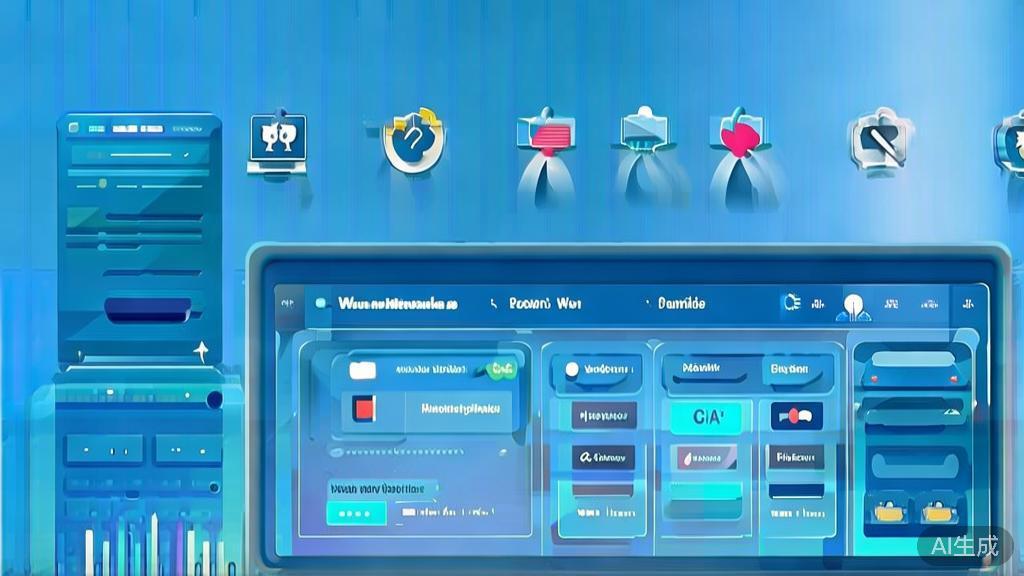 "Flat vector illustration of choosing the right platform for entrepreneurship, dashboard style, soft blue gradient"