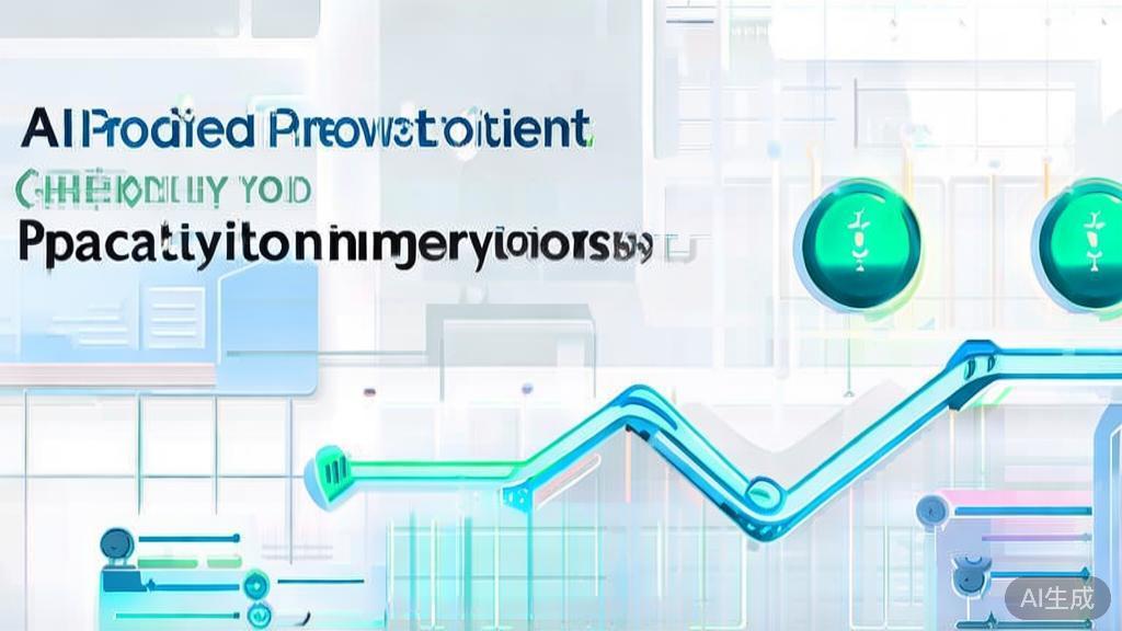 High-quality illustration of profitability improvement through AI, minimal flat design