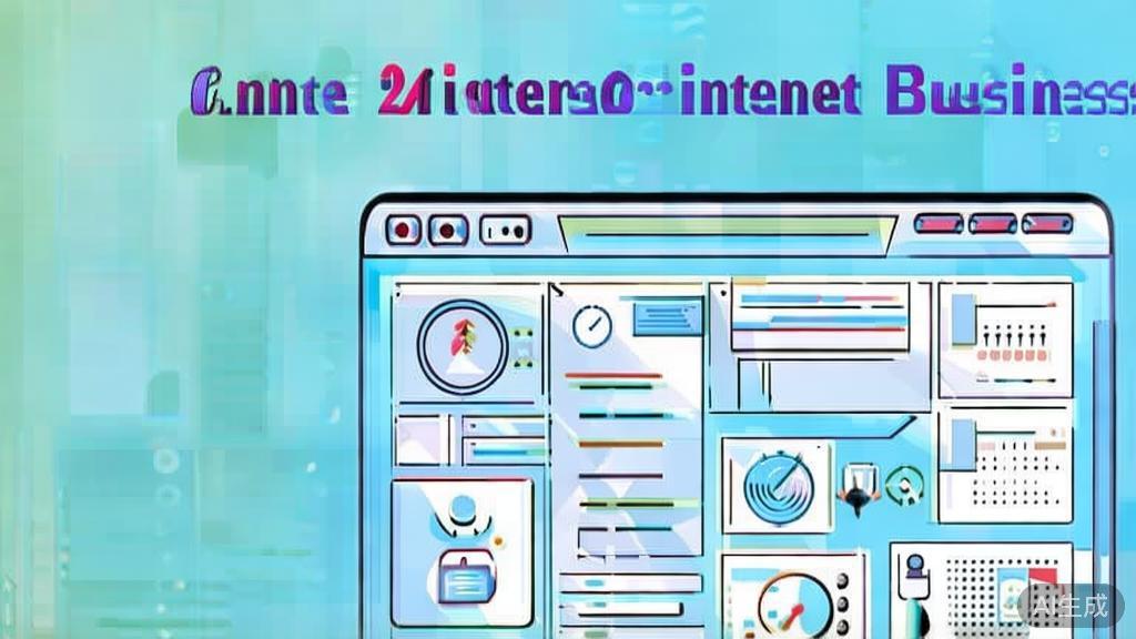 Flat vector illustration of internet business challenges, dashboard style, soft blue gradient